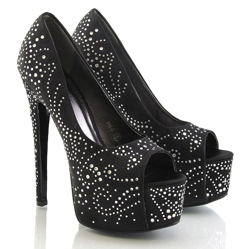 Black Sparkly Homecoming Shoes